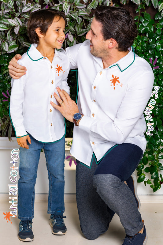 BIG.ish anti-spill button-up edged collar